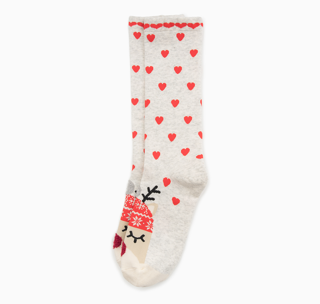 Носки (1 пара) Мармалато, цвет Серый-бежевый-красный #3