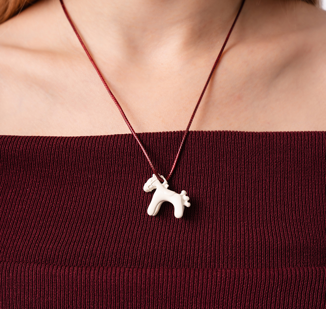 Колье Мармалато, цвет Винный-белый #4