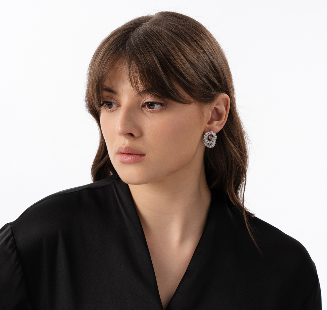 Серьги Мармалато, цвет Серебро-прозрачный #3