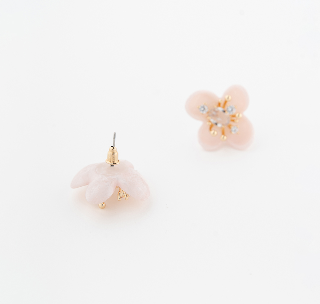 Серьги Мармалато, цвет розовый-золото-прозрачный #4