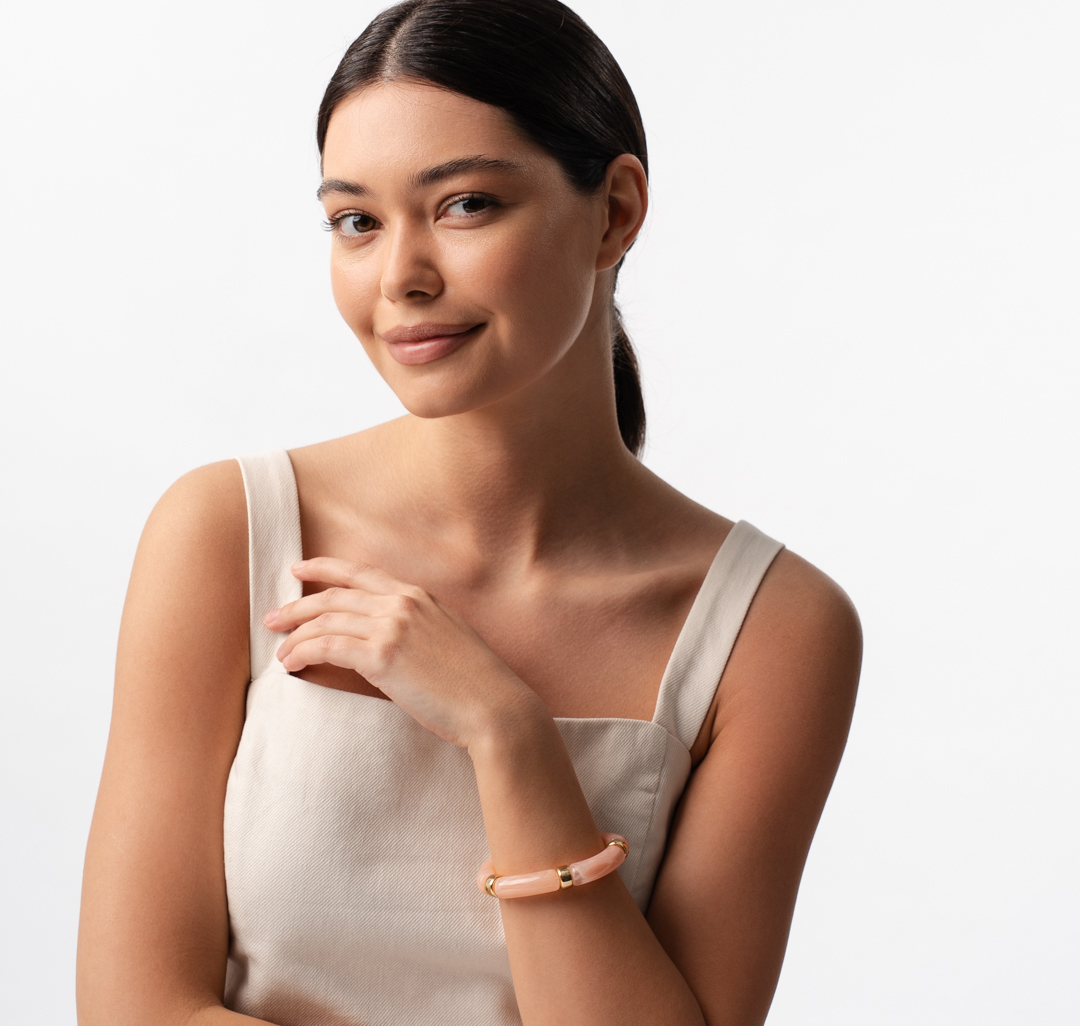 Браслет Мармалато, цвет розовый-золото #2