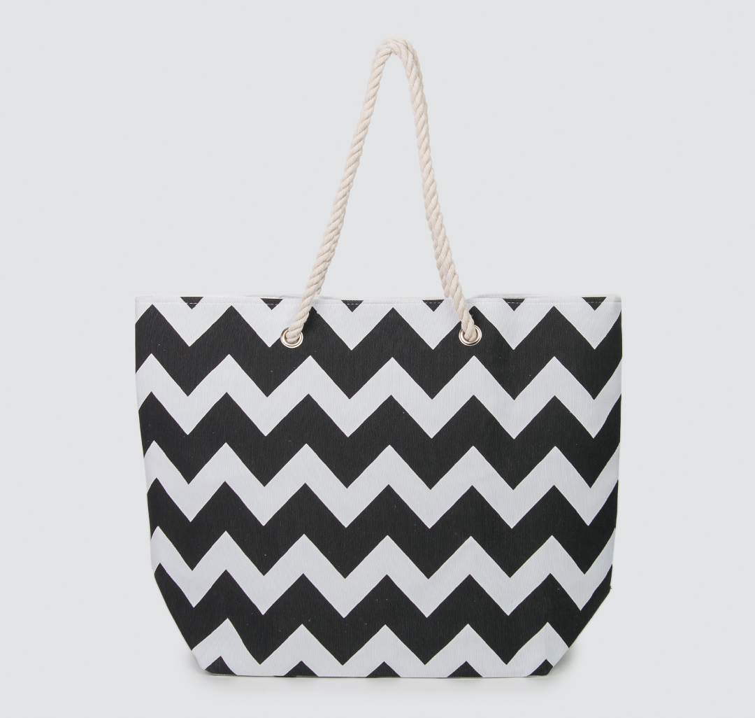 Пляжная сумка Мармалато, цвет Черный-белый #1
