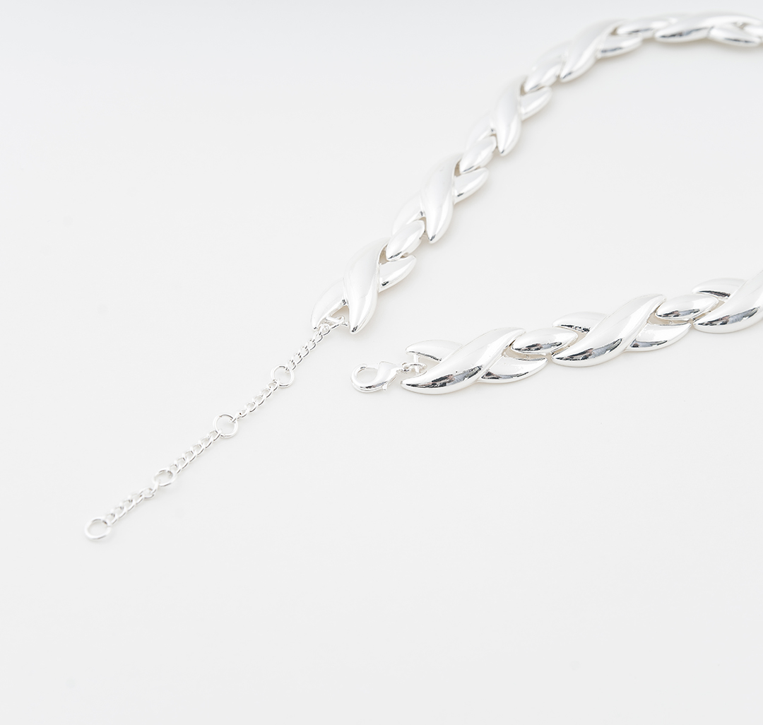 Колье Мармалато, цвет белое серебро #3