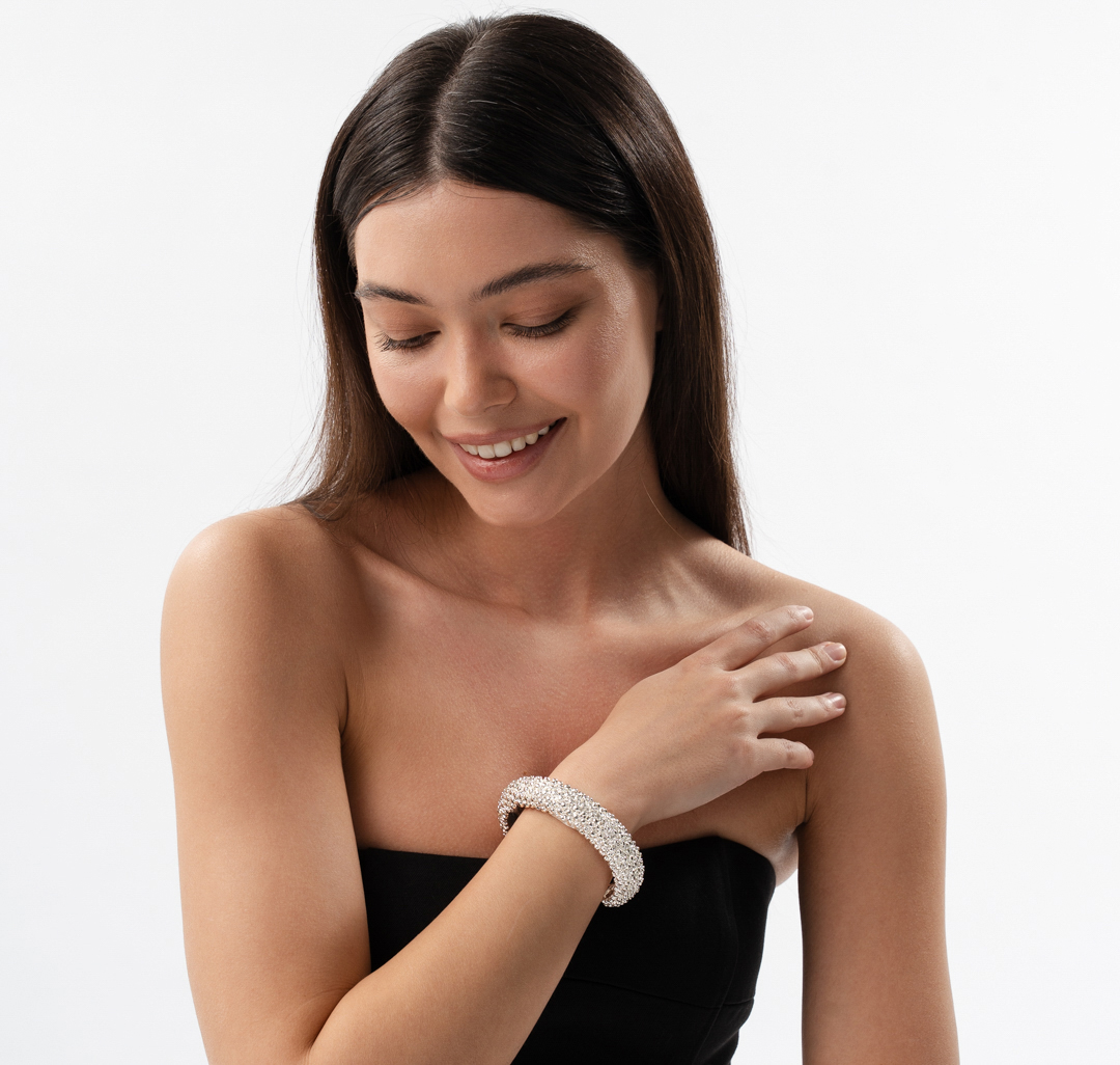 Браслет Мармалато, цвет белое серебро #3