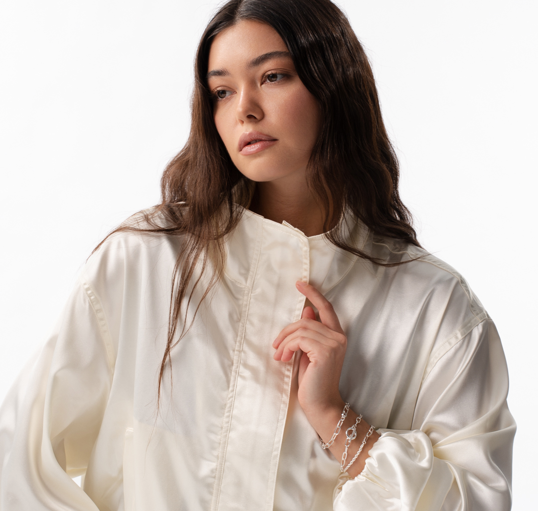 Набор браслетов (3 шт) Мармалато, цвет белое серебро-прозрачный #2