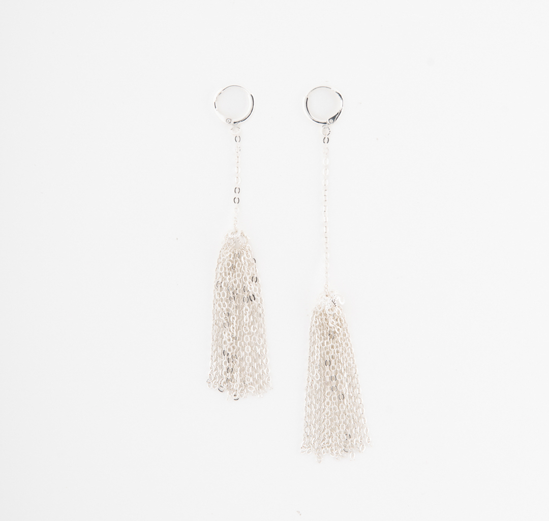 Серьги Мармалато, цвет Белое серебро #1