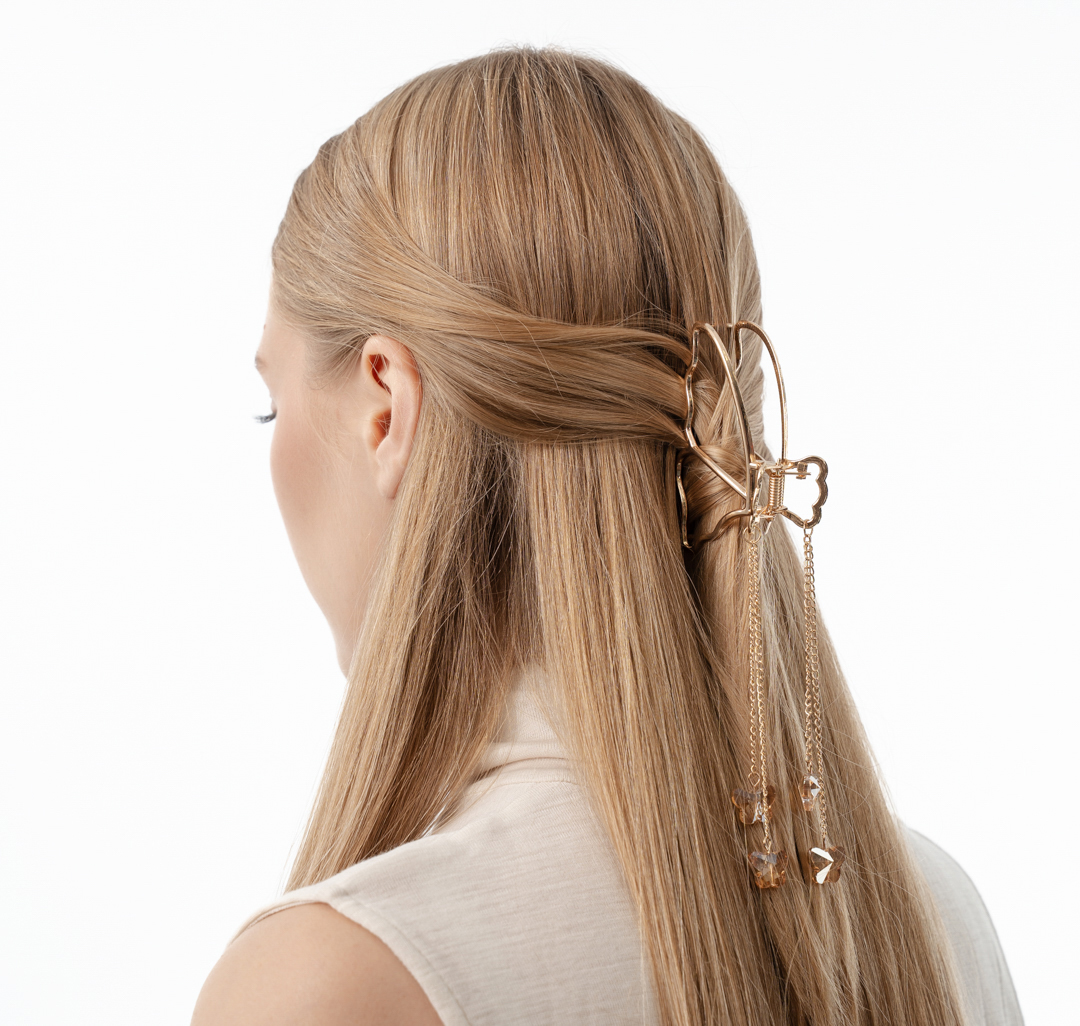 Заколка-краб Мармалато, цвет Золото-прозрачный #4