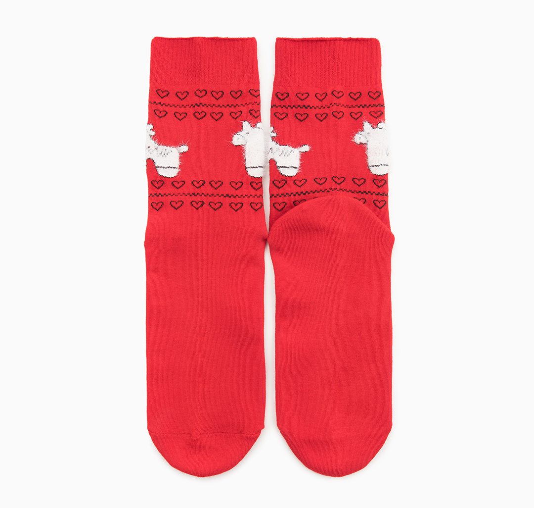 Носки (1 пара) Мармалато, цвет Красный-белый-черный #3