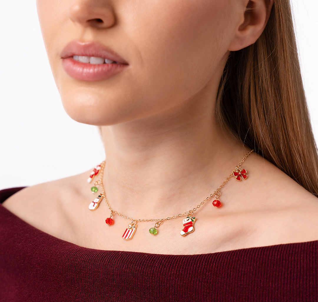 Колье Мармалато, цвет Красный-золото-мультиколор #5