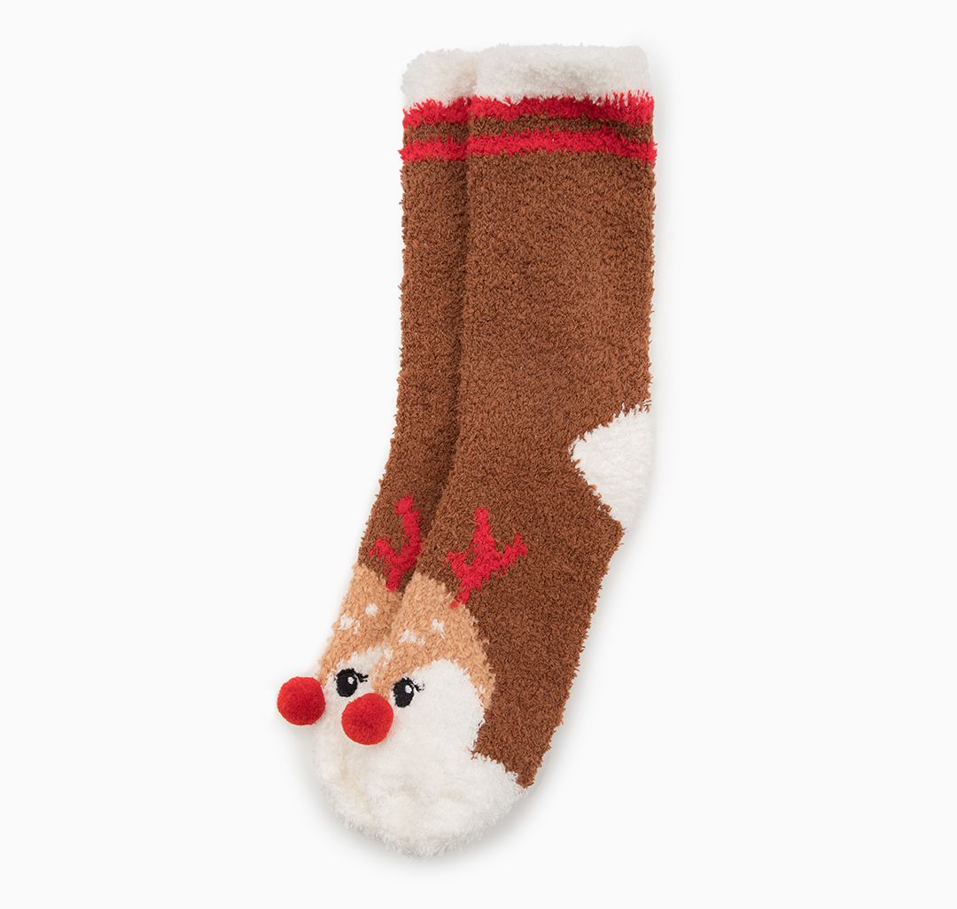 Носки (1 пара) Мармалато, цвет Молочный-красный-коричневый #3