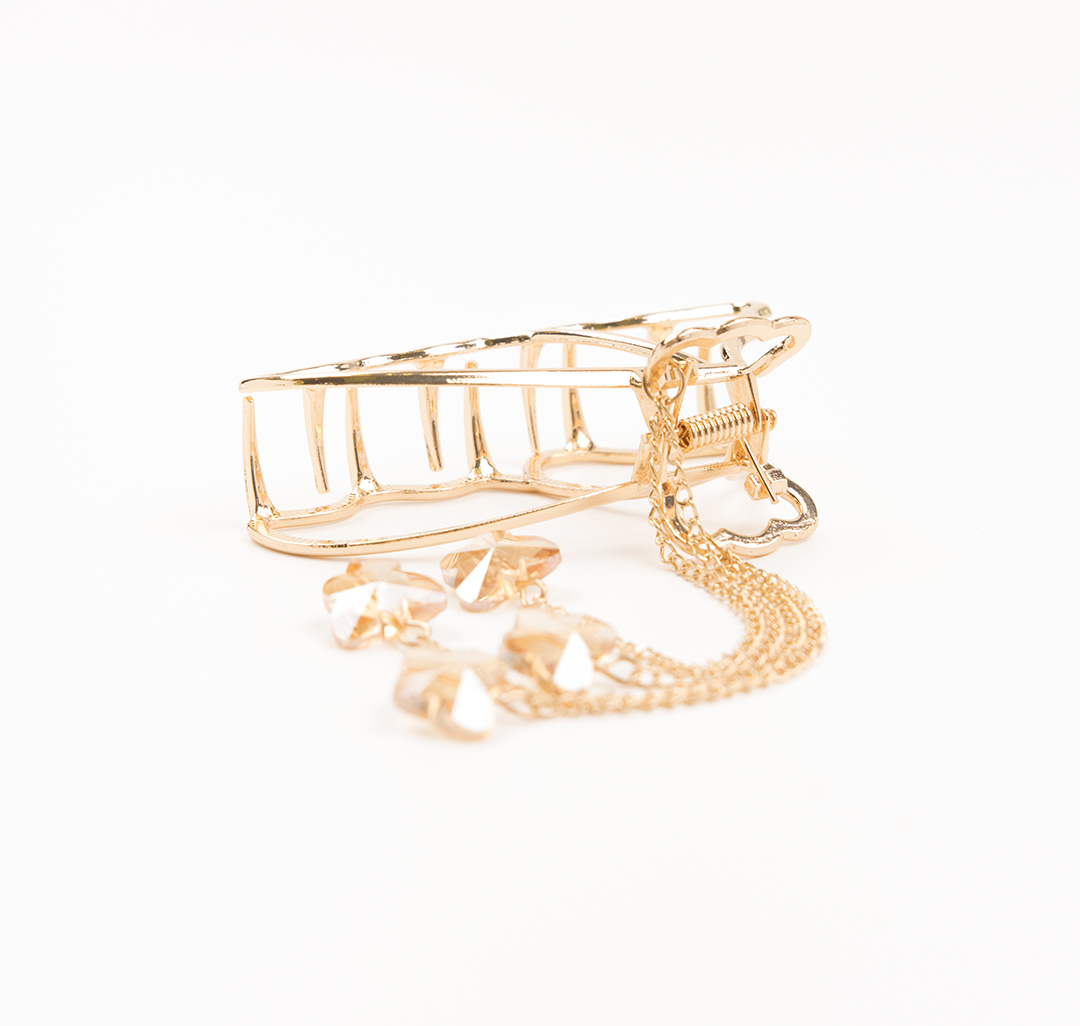 Заколка-краб Мармалато, цвет Золото-прозрачный #3