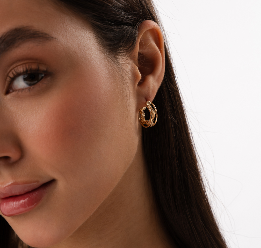 Серьги Мармалато, цвет золото #1