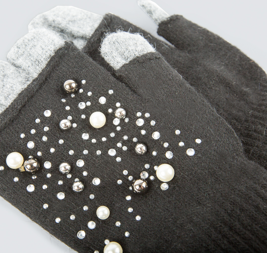 Перчатки Мармалато, цвет Серый-черный #2