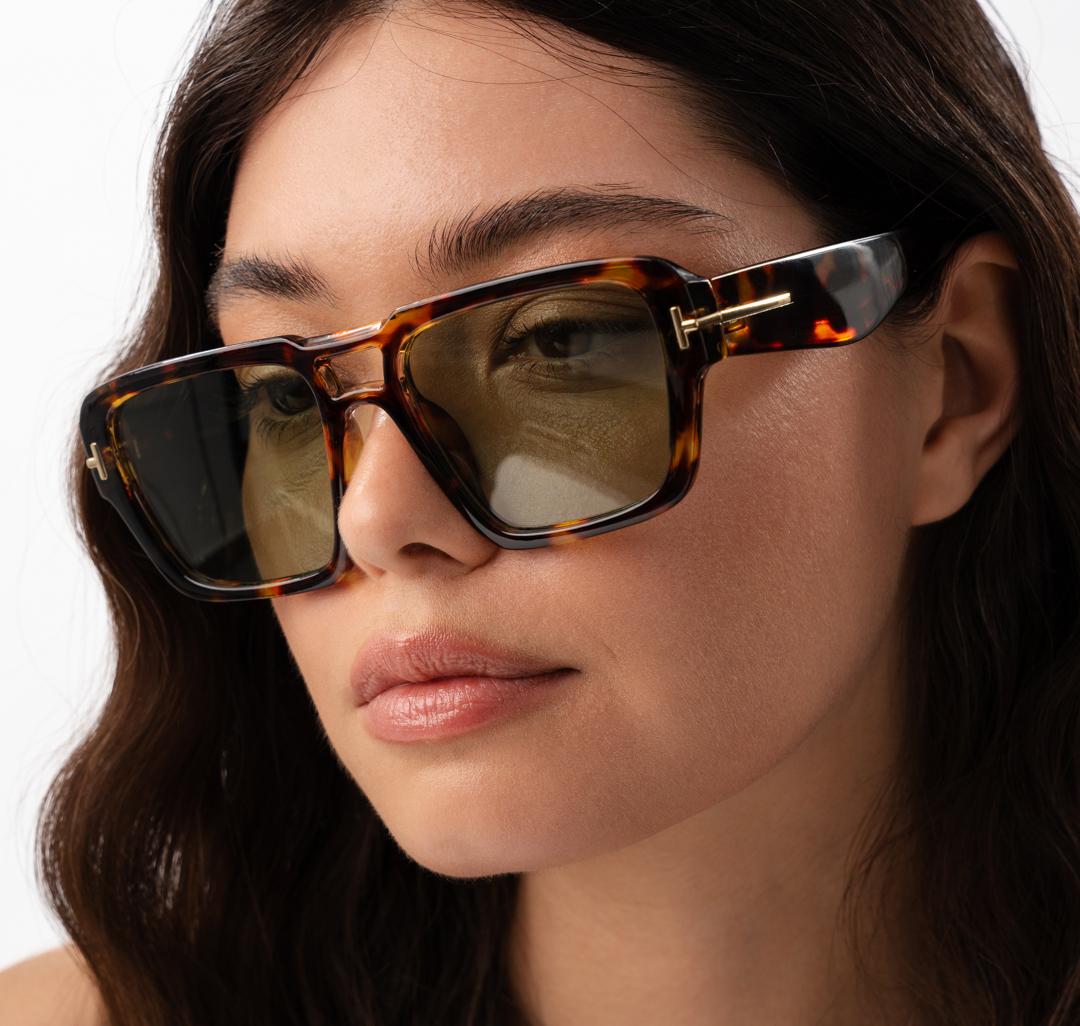 Очки с чехлом Мармалато, цвет черный-зеленый-золото #1