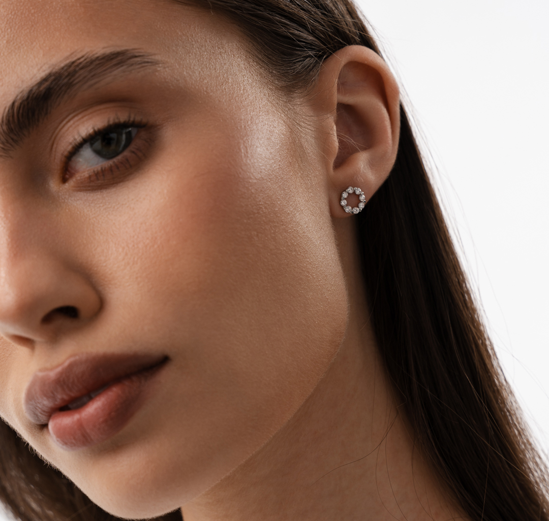 Серьги Мармалато, цвет серебро-прозрачный #1