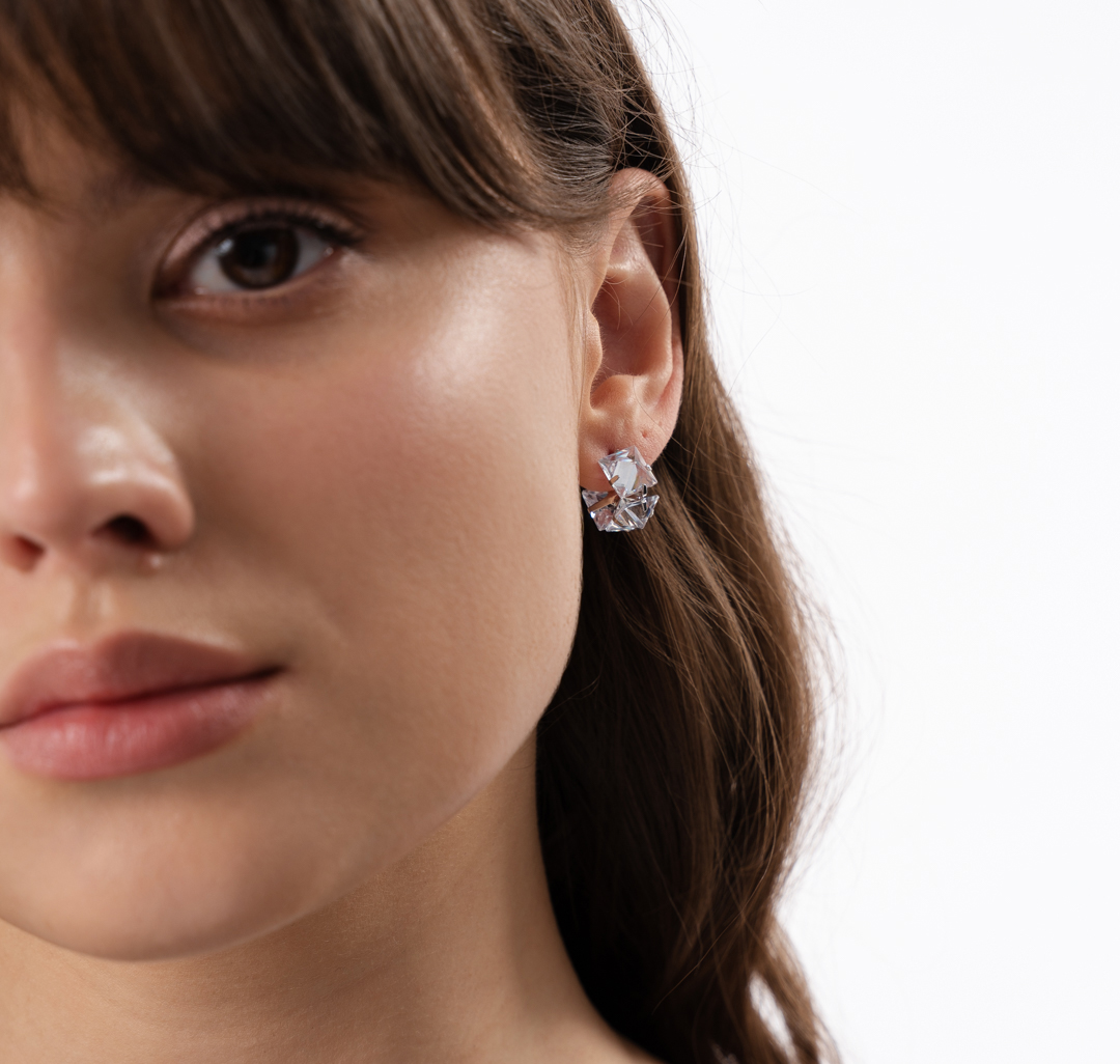 Серьги Мармалато, цвет Серебро-прозрачный #4