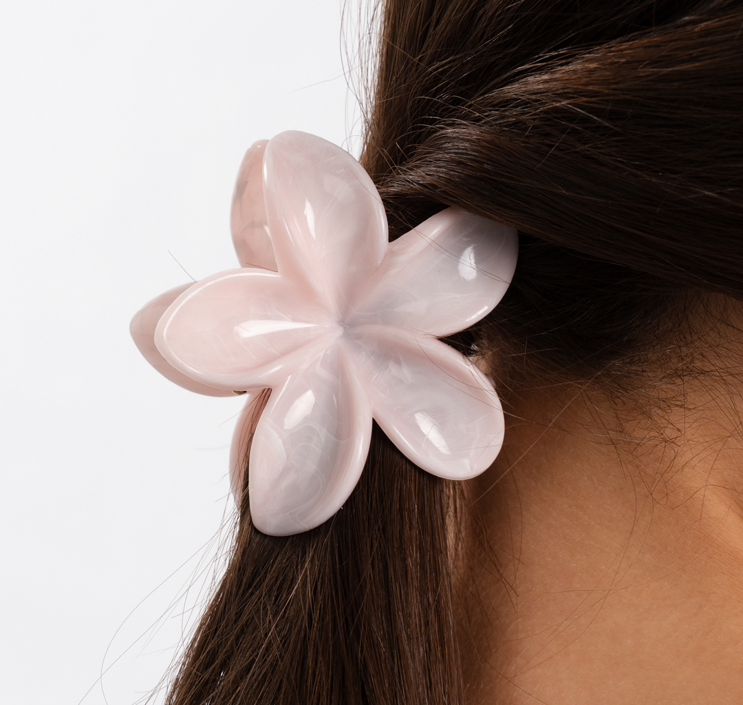 Заколка-краб Мармалато, цвет розовый-белый #2