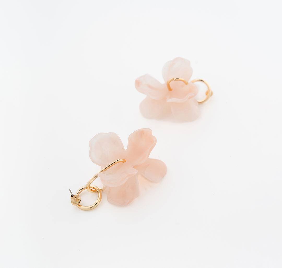 Серьги Мармалато, цвет светло-розовый-золото #5