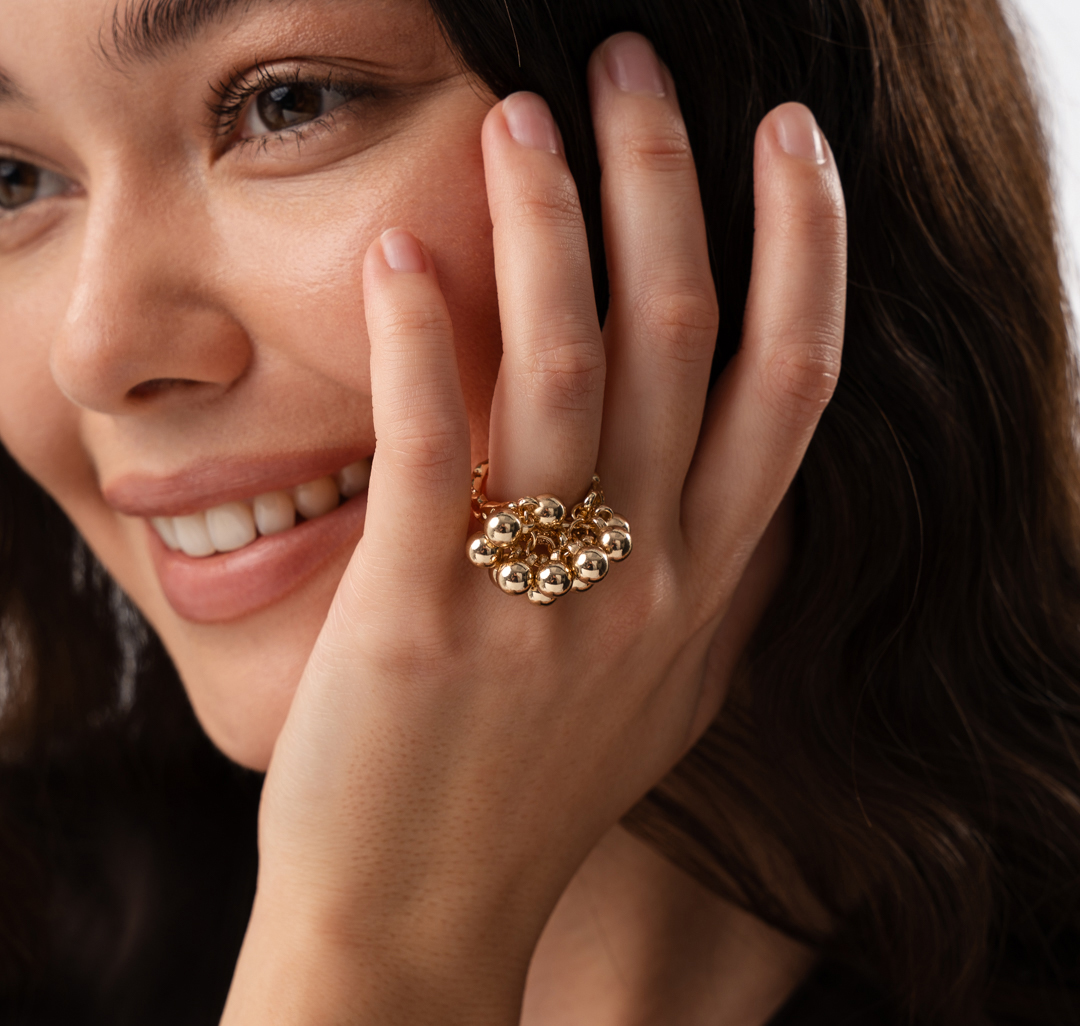 Кольцо Мармалато, цвет золото #2