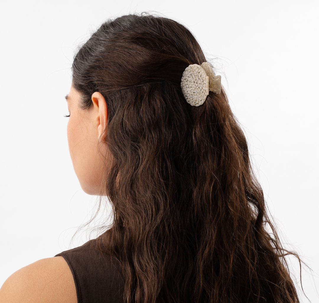 Заколка-краб Мармалато, цвет молочный-прозрачный #1