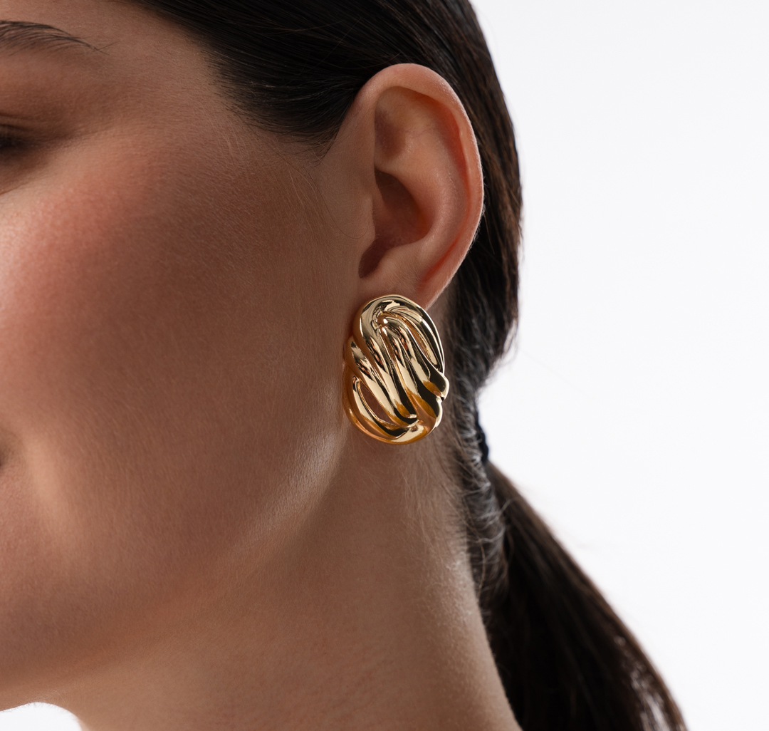 Серьги Мармалато, цвет золото #1