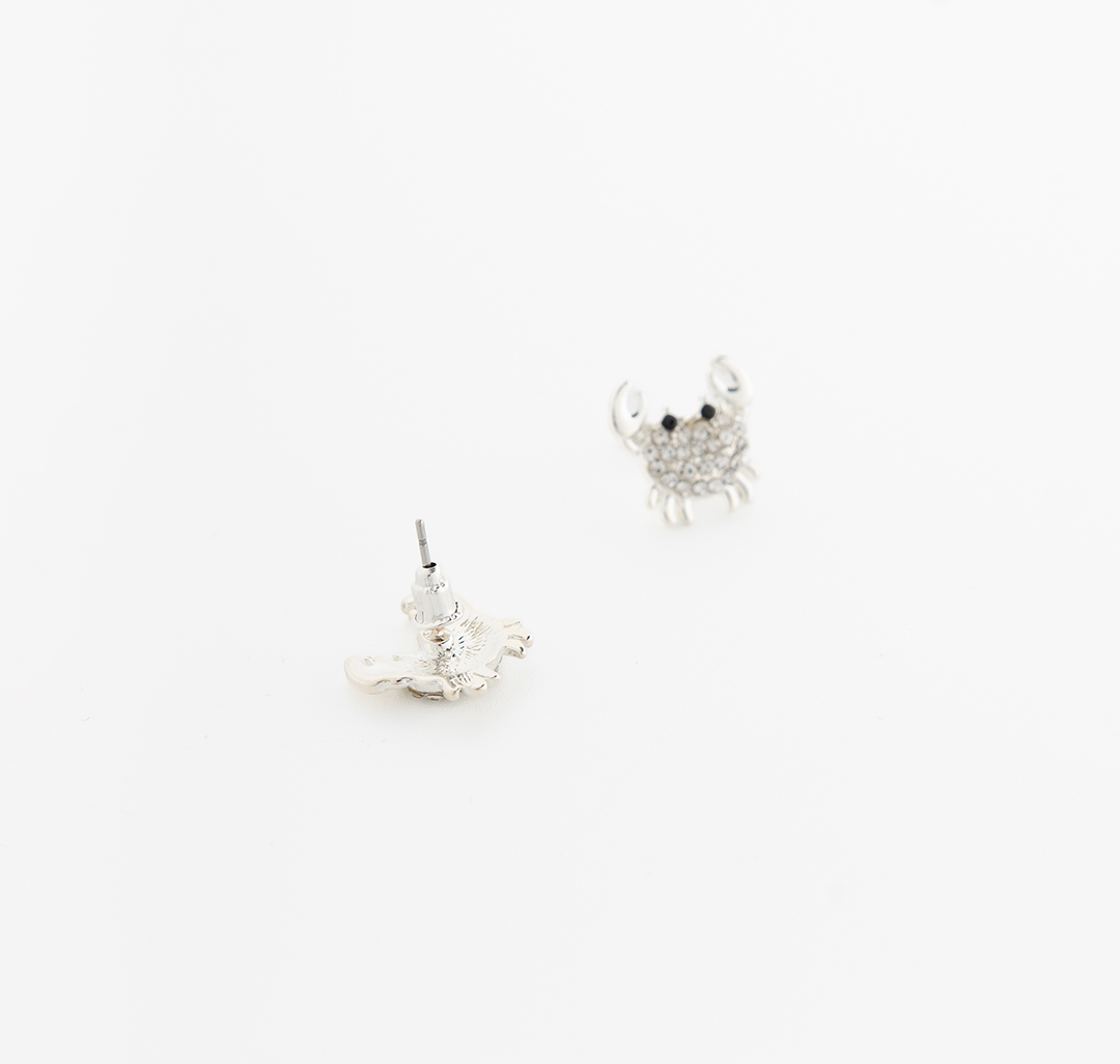 Серьги Мармалато, цвет белое серебро-прозрачный-черный #4