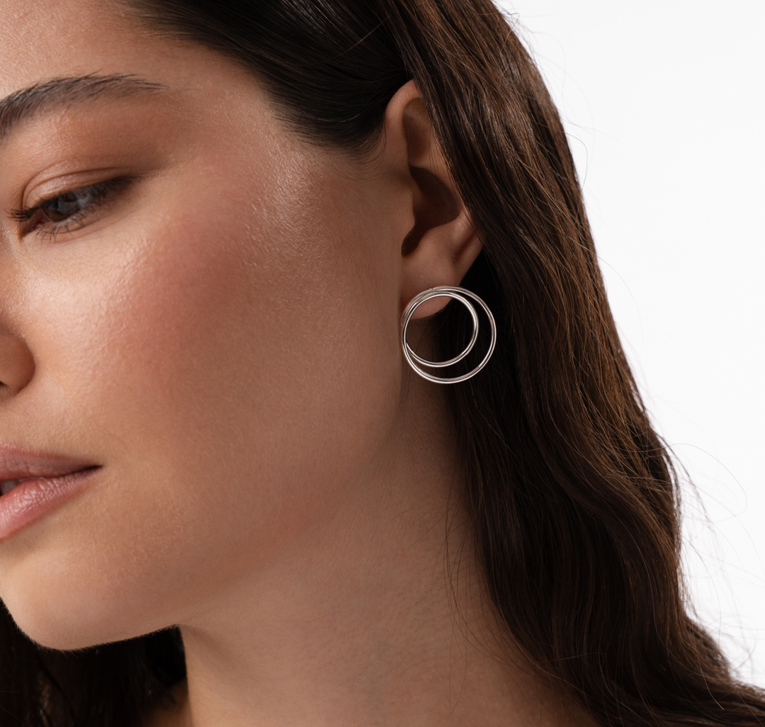 Серьги Мармалато, цвет белое серебро #2