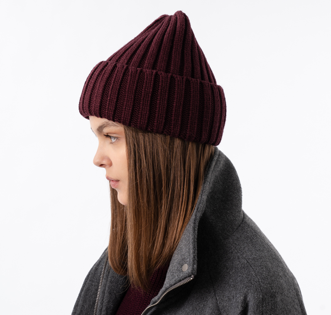 Шапка Мармалато, цвет Винный #2