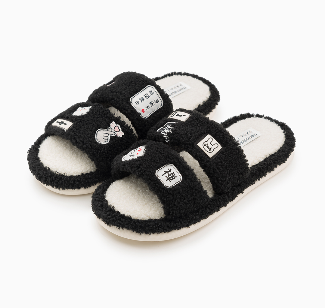 Домашние тапочки Мармалато, цвет Черный-разноцветный #2