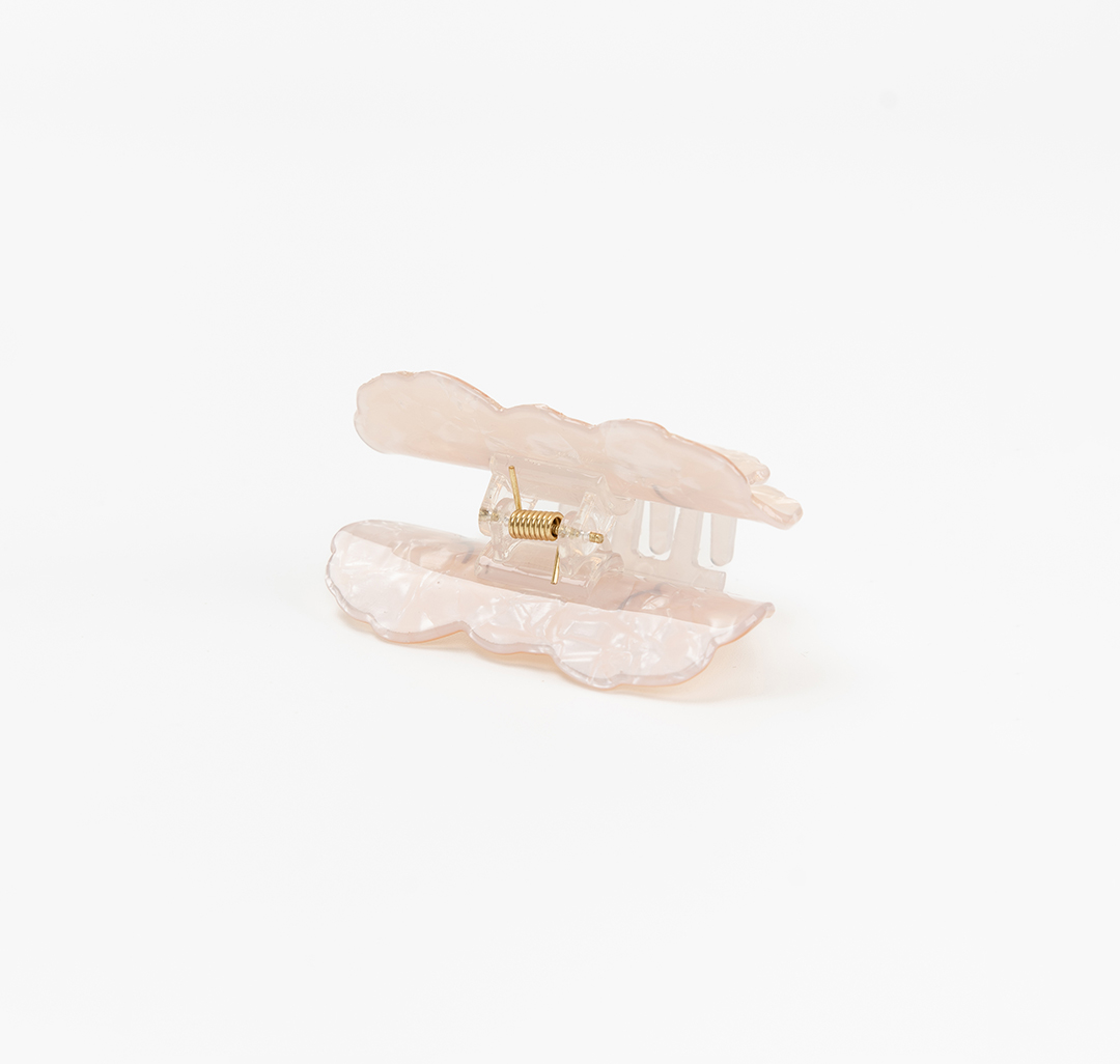 Заколка-краб Мармалато, цвет молочный-черный-белый #5