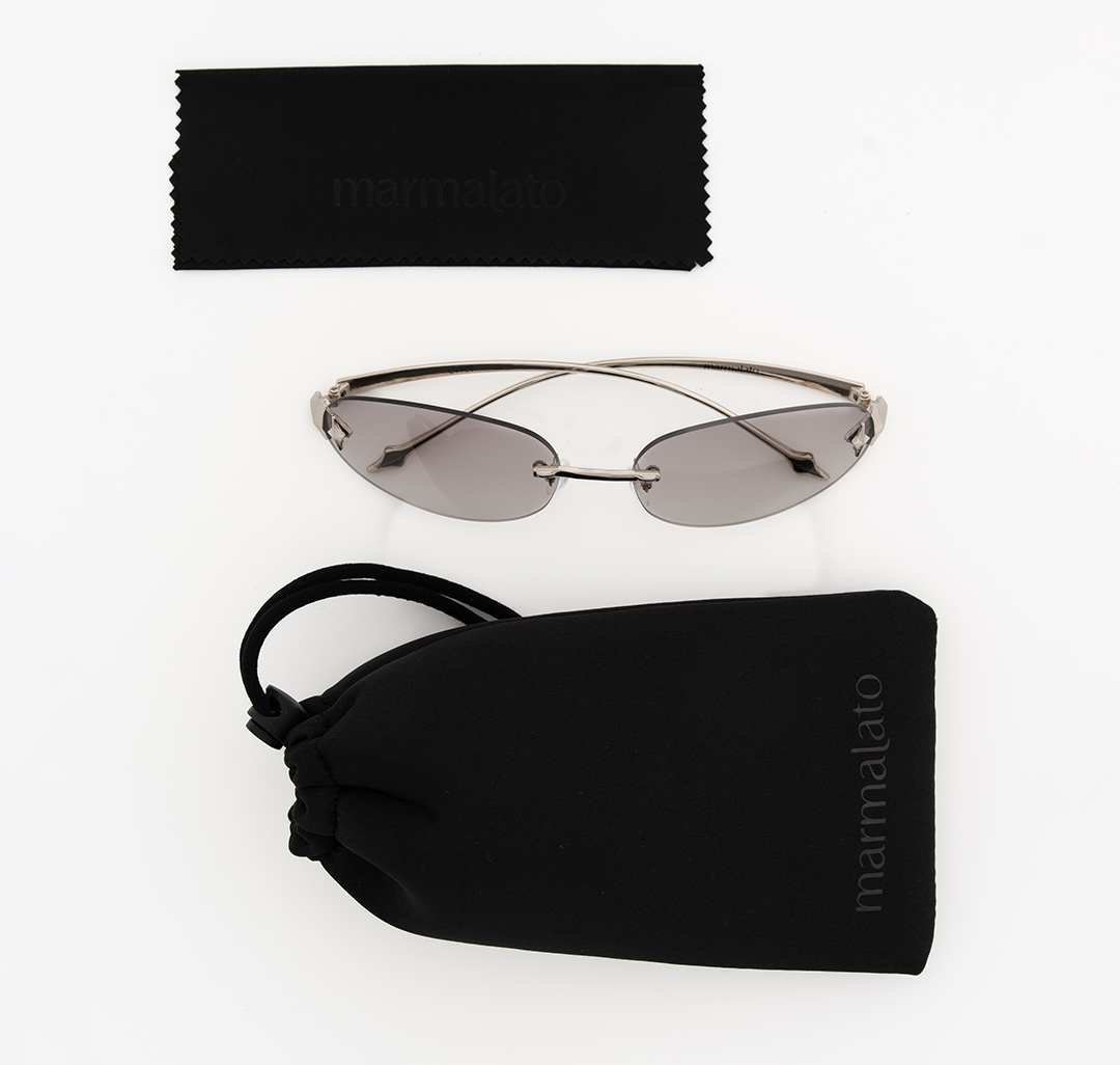 Очки с чехлом Мармалато, цвет серый-серебро #8