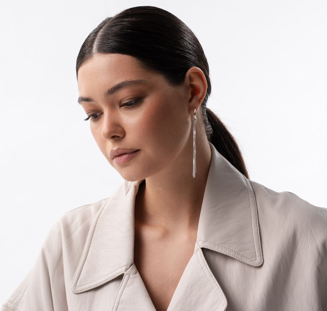 Серьги Мармалато, цвет белое серебро #3