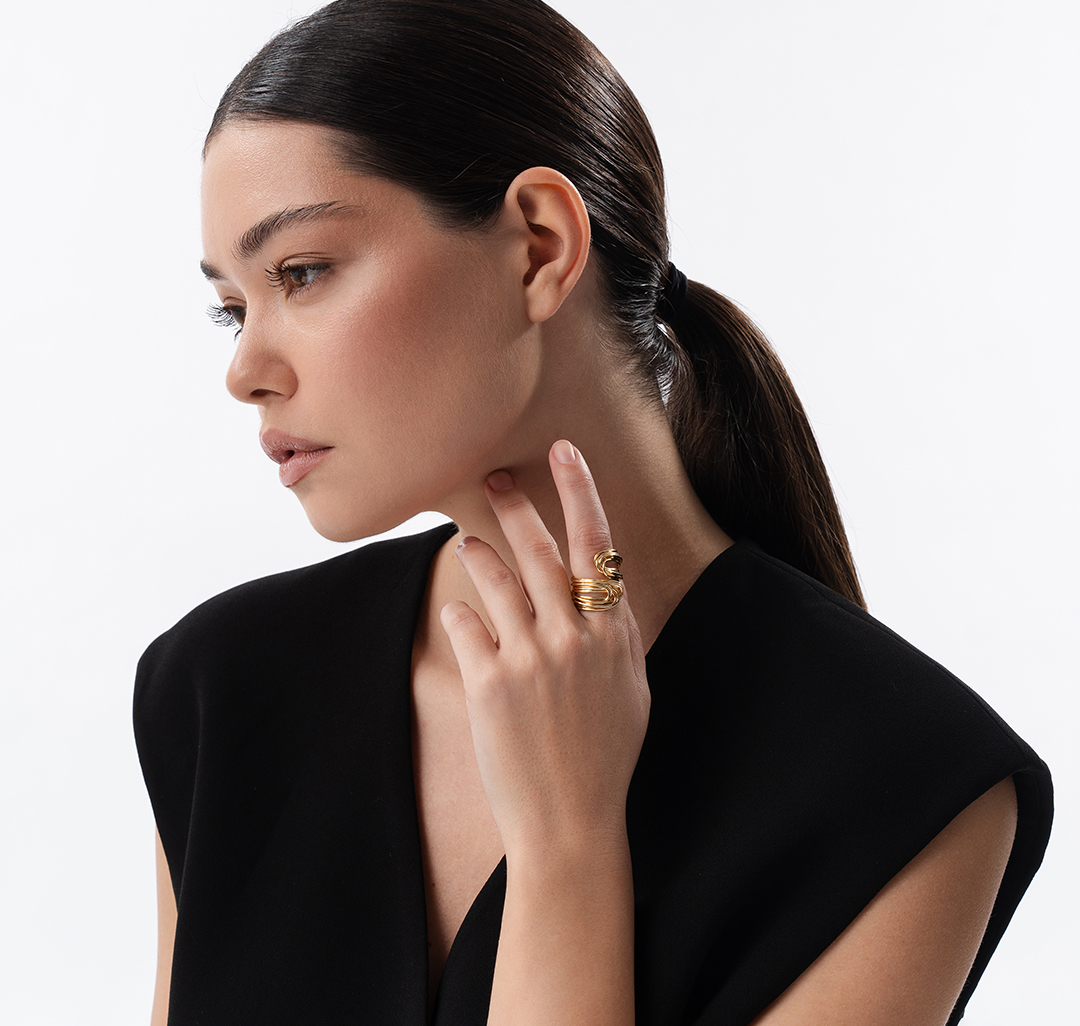 Кольцо Мармалато, цвет Золото #2