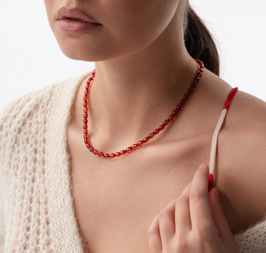 Колье Мармалато, цвет золото-винный #1