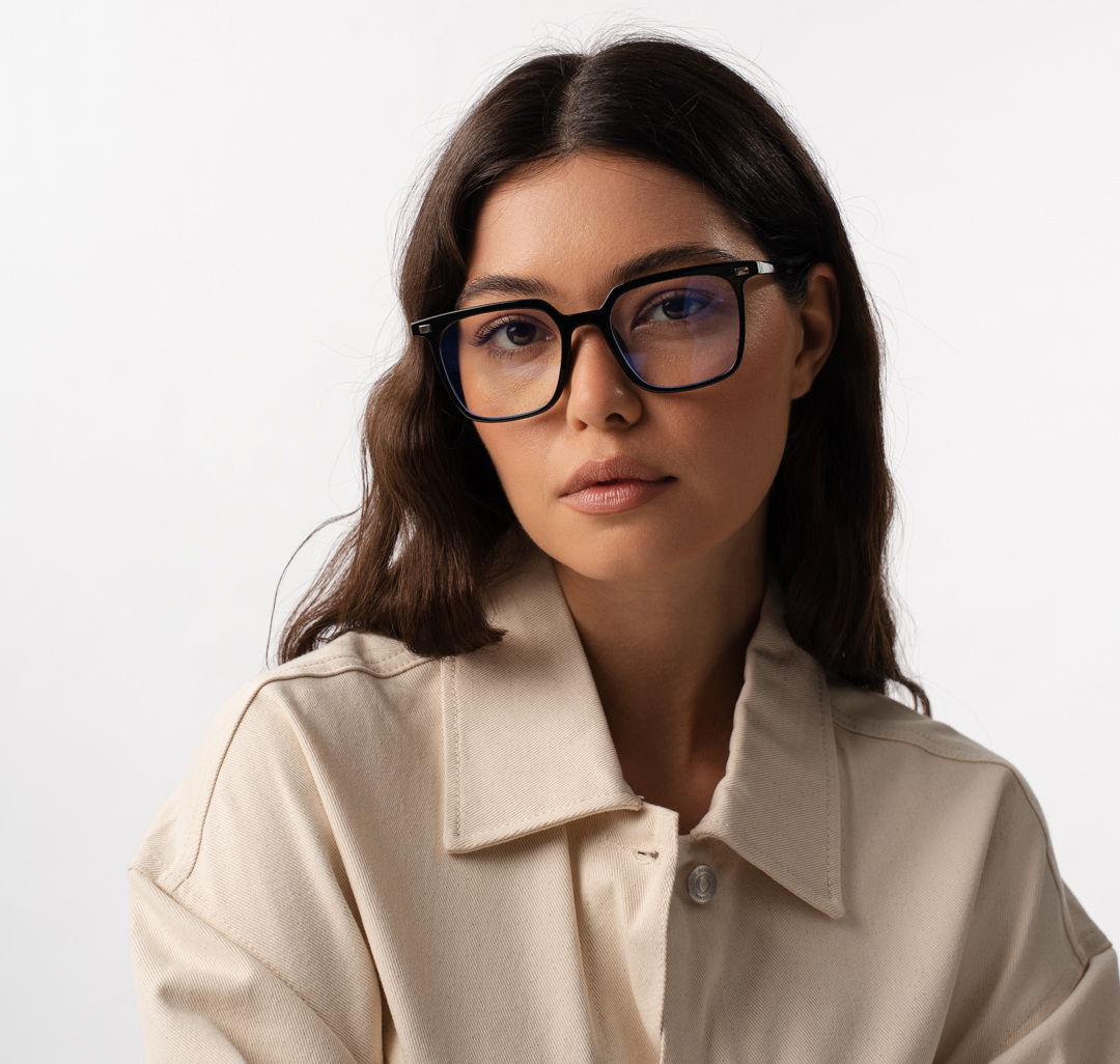 Очки имиджевые прозрачные-черные Мармалато, цвет прозрачный-черный-серебро #1