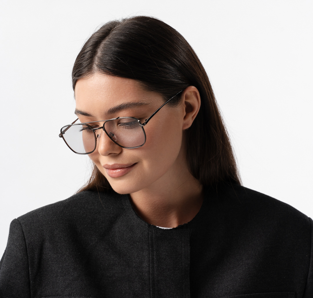 Очки с чехлом Мармалато, цвет светло серый-серый #1