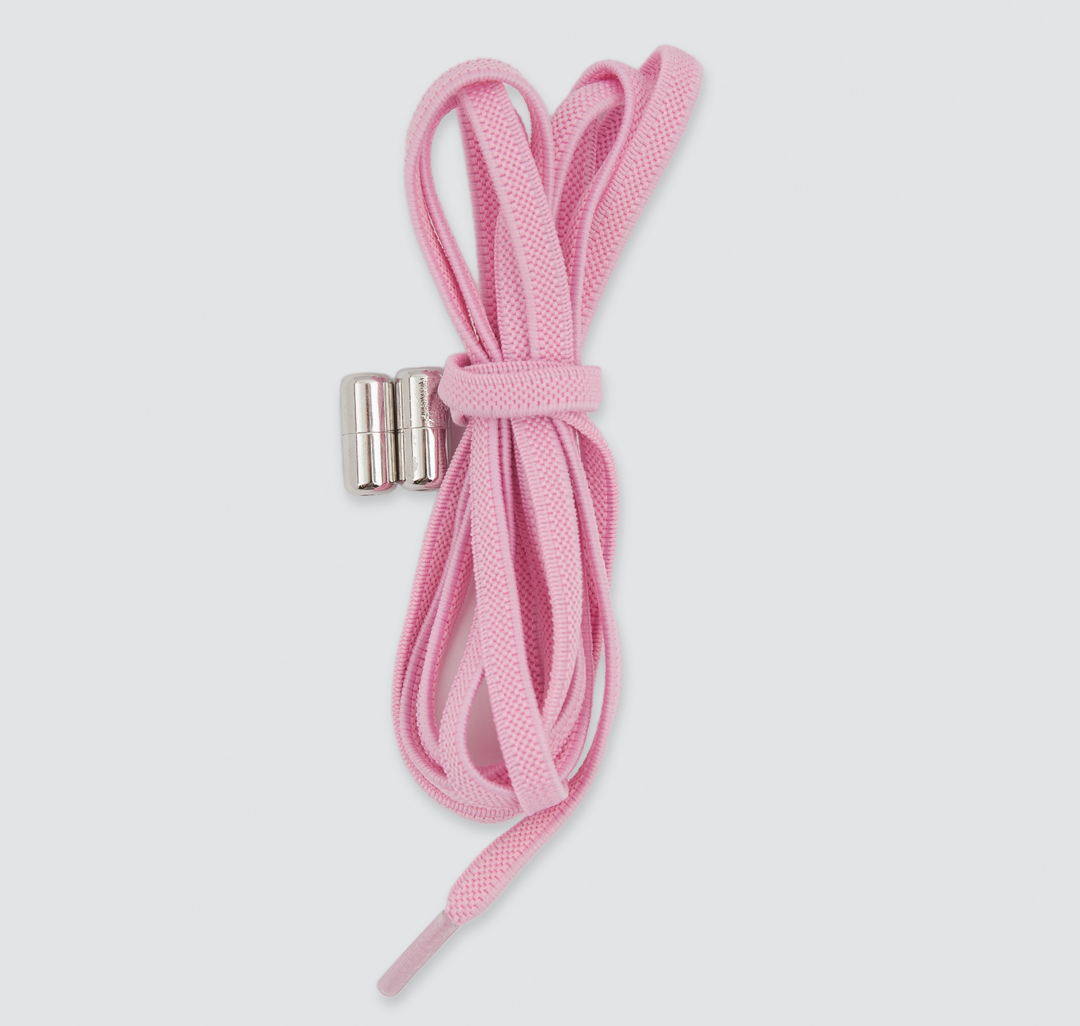 Шнурки Мармалато, цвет розовый-серебро #1