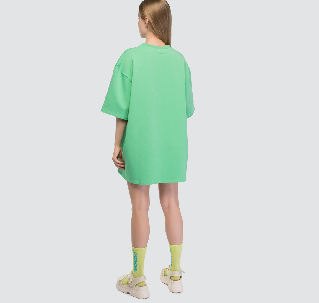 Платье-футболка Мармалато, цвет Зеленый-черный #4