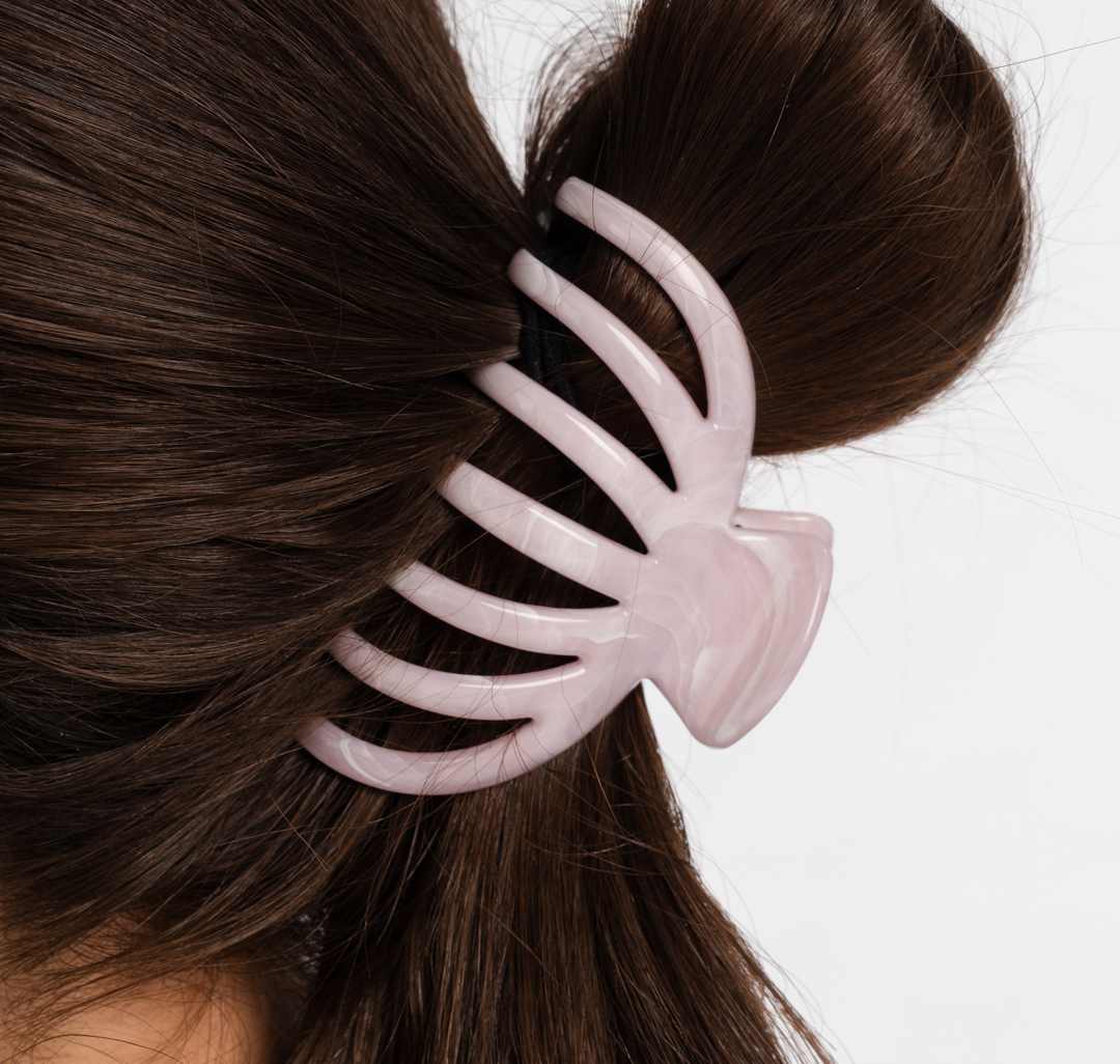 Заколка-краб Мармалато, цвет розовый-белый #2