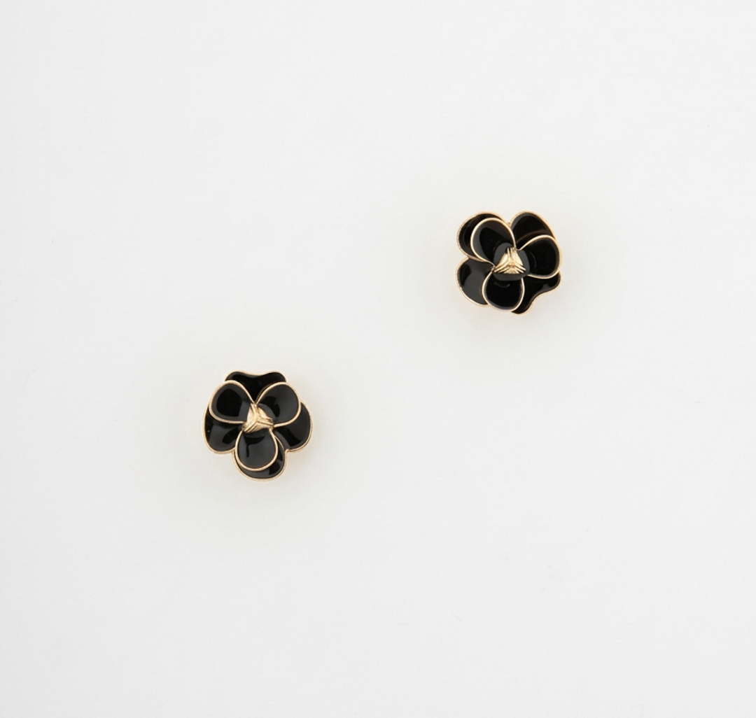 Серьги Мармалато, цвет черный-золото #4