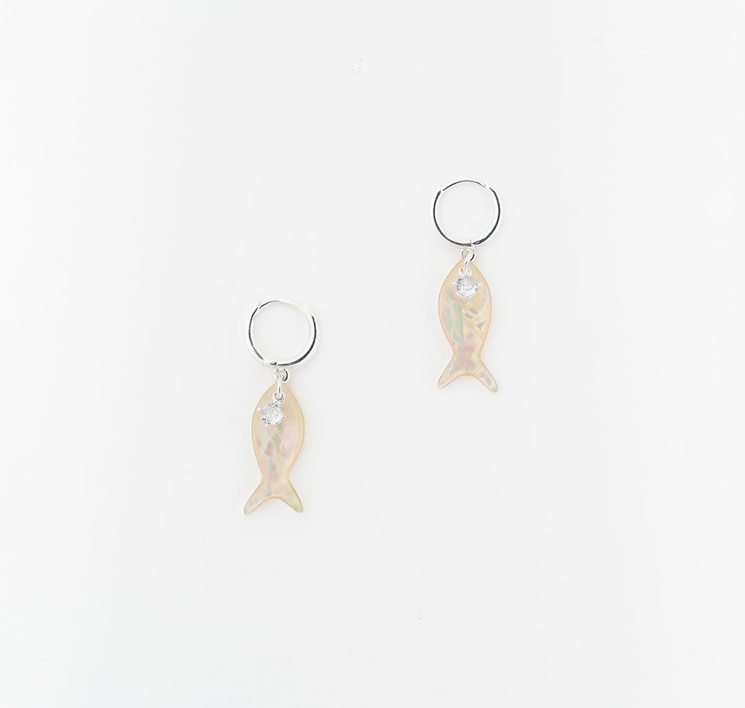 Серьги Мармалато, цвет зеленый-белое серебро-прозрачный #3