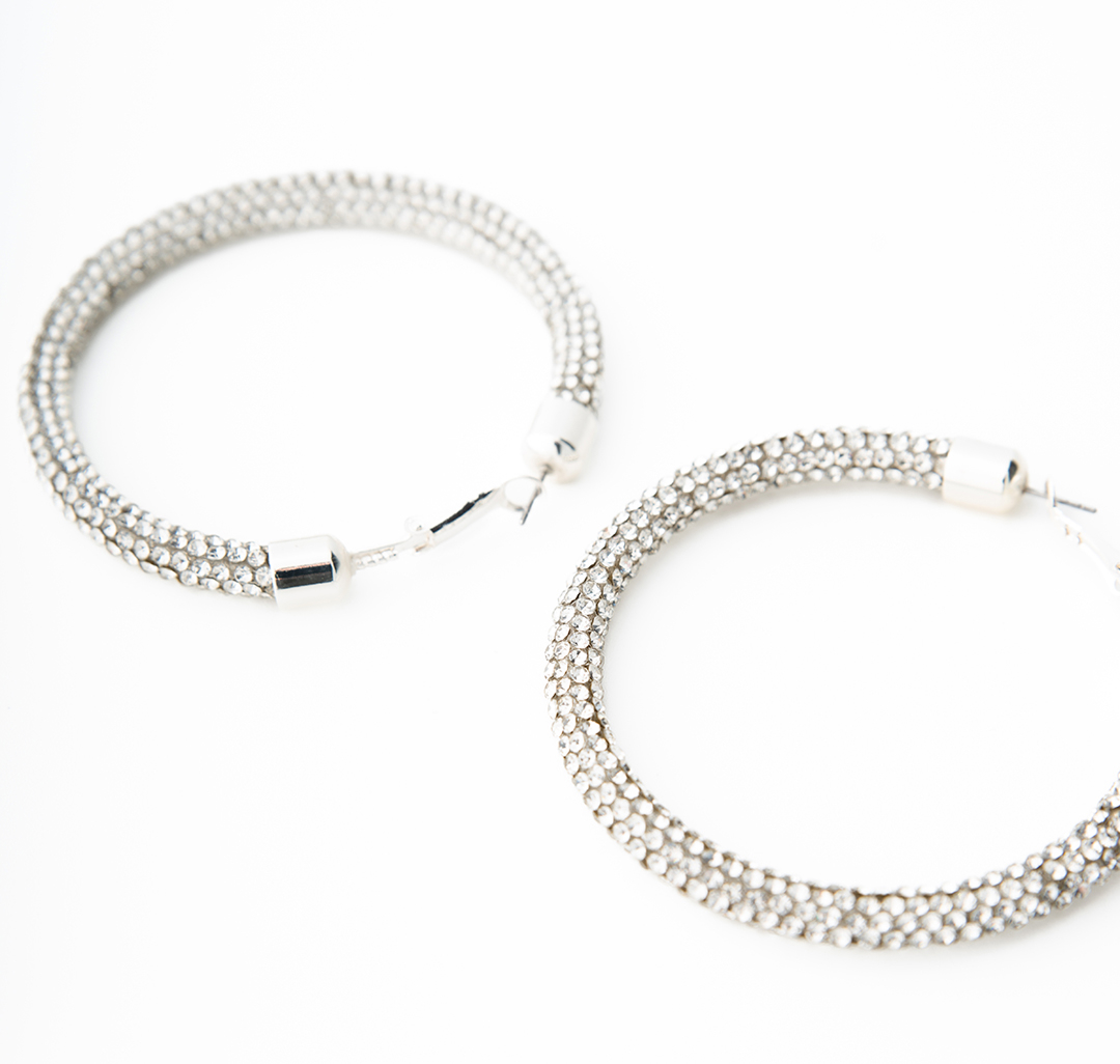 Серьги Мармалато, цвет Белое серебро-прозрачный #2