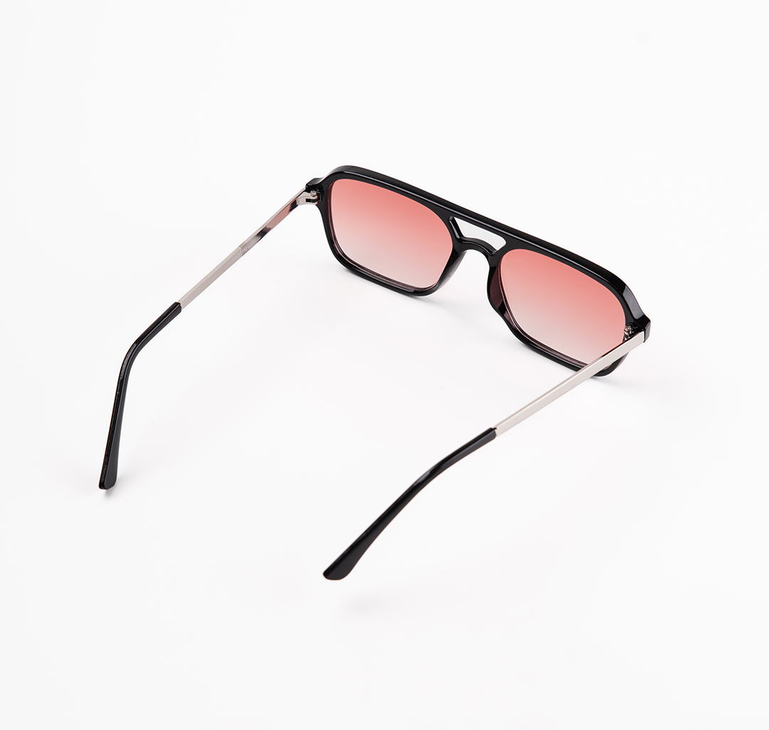 Очки солнцезащитные черные-розовые Мармалато, цвет черный-розовый-серебро #6