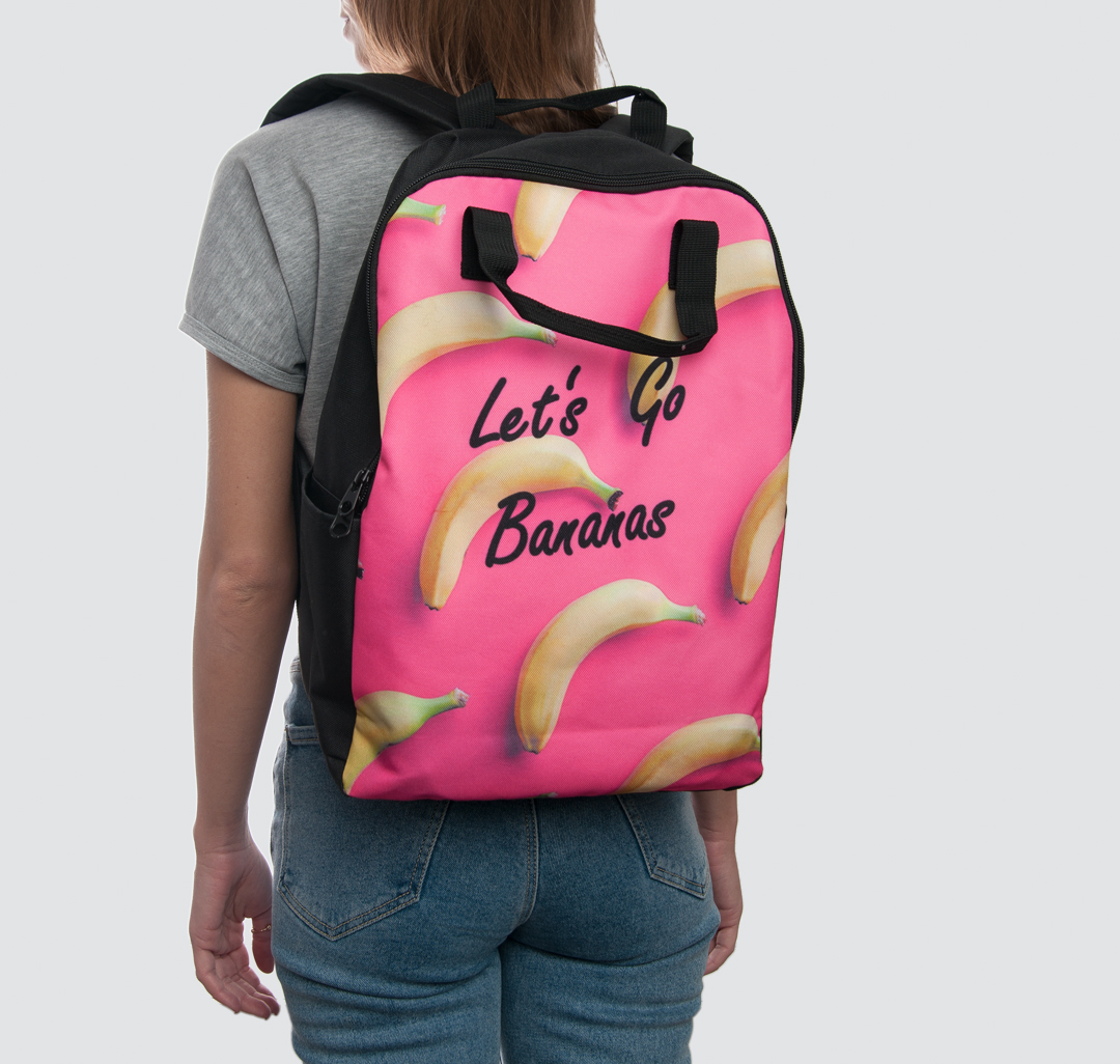 Рюкзак \'Lets go bananas\' Мармалато, цвет черный-розовый-желтый #2