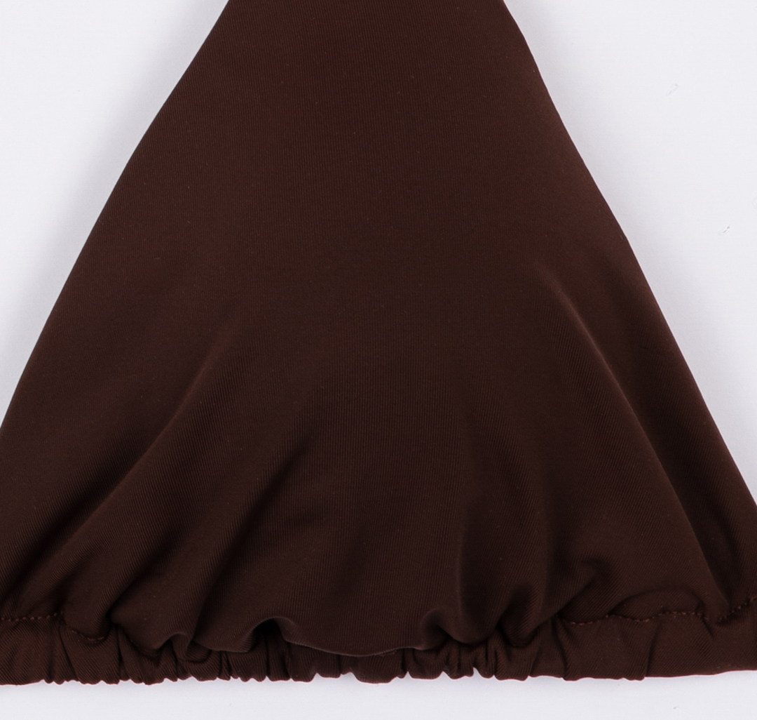 Купальный топ Мармалато, цвет шоколадный-золото #3