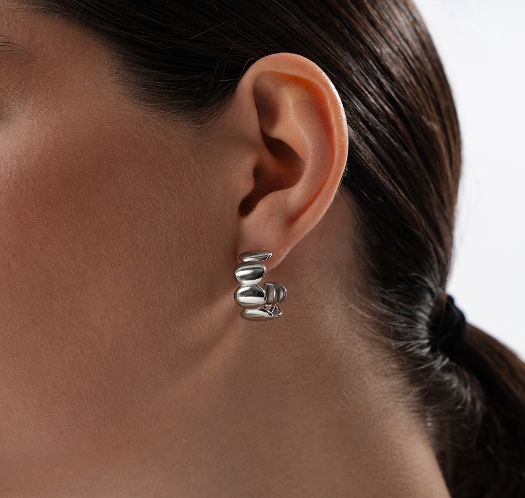 Серьги Мармалато, цвет серебро #5