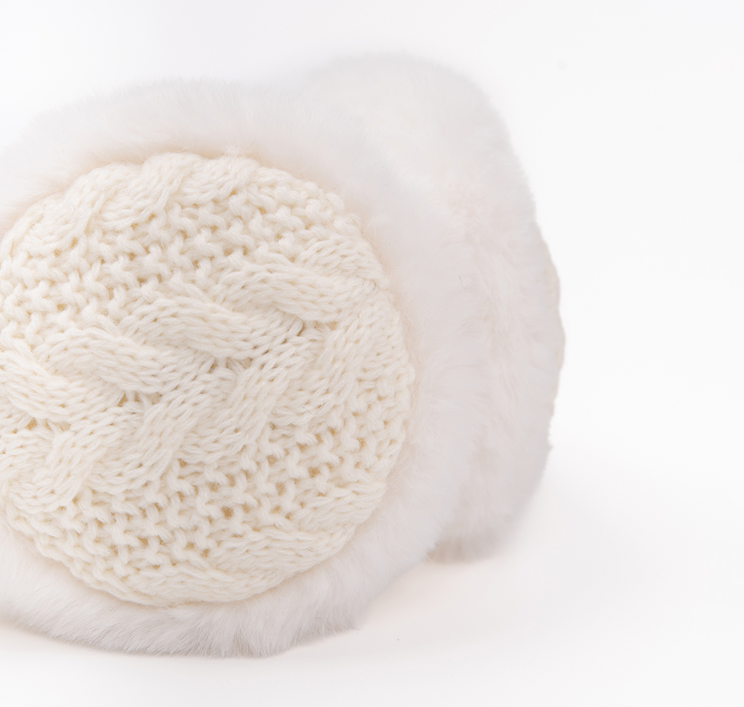 Наушники меховые Мармалато, цвет молочный #5