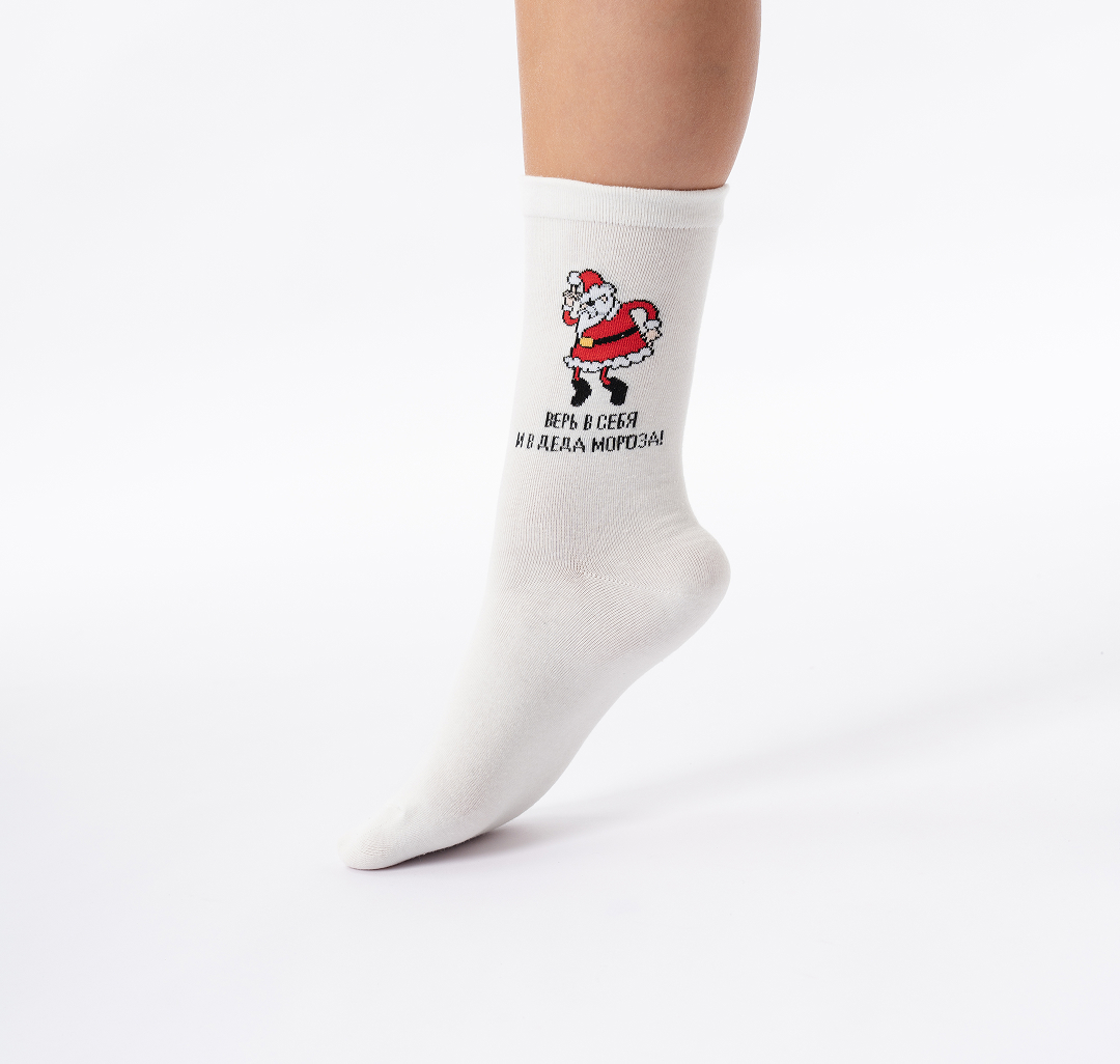 Носки (1 пара) Мармалато, цвет Белый-красный-черный #6