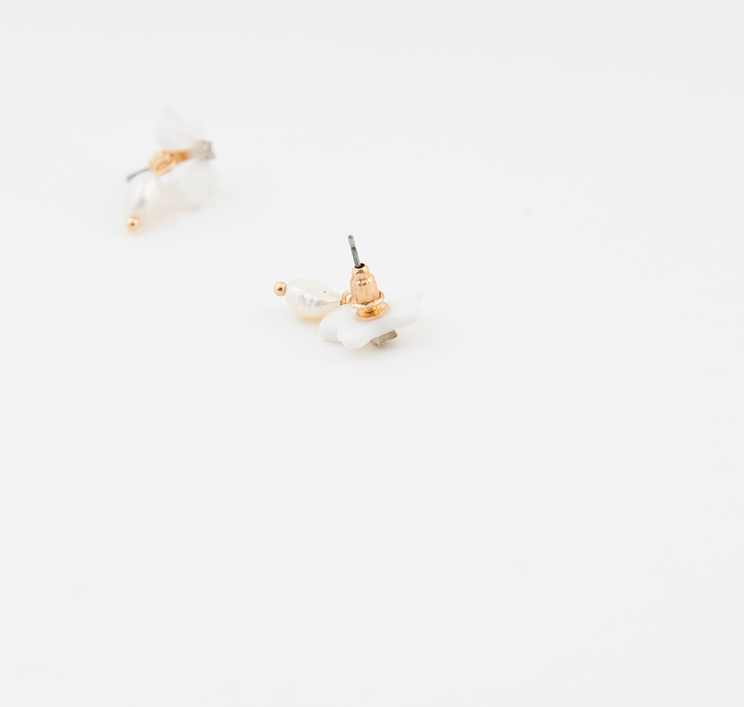 Серьги Мармалато, цвет белый-золото-жемчуг #2