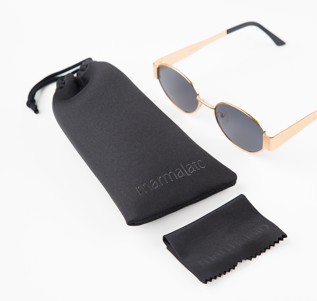 Очки с чехлом Мармалато, цвет Черный-золото #7